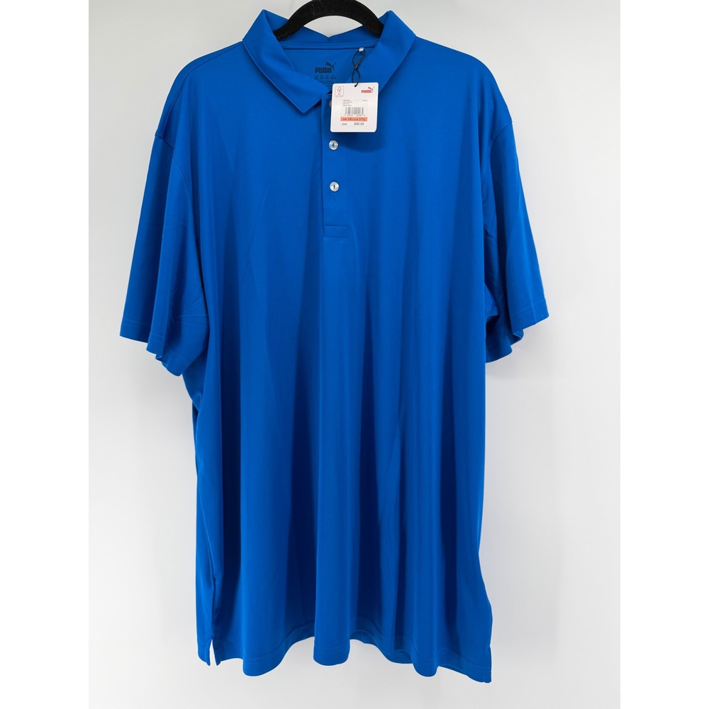 Puma Icon Golf Polo Shirt Mens 3XL Lapis Blue Short Sleeve Performance New